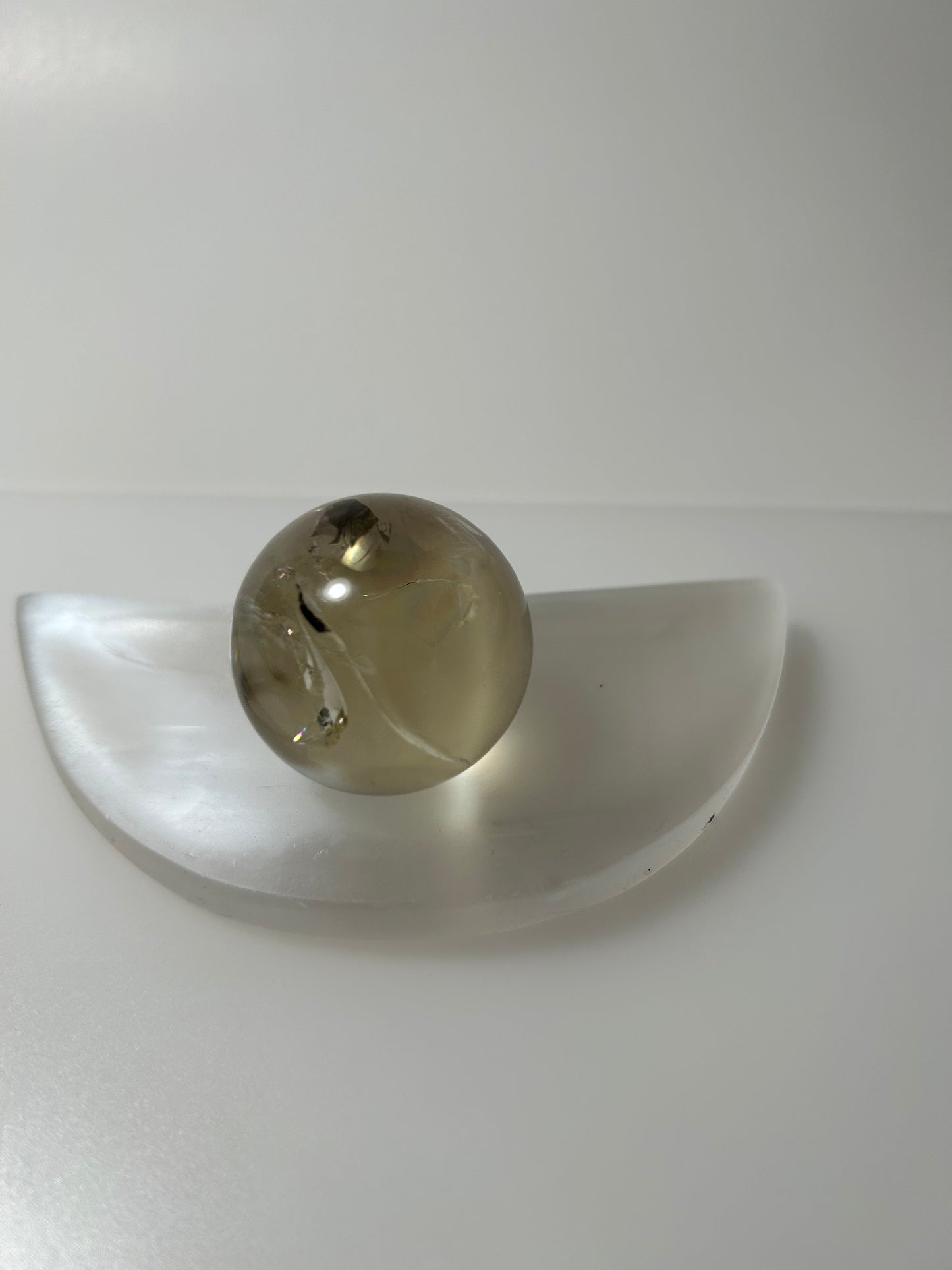 Selenite Charging Bowl - Moon Shape small